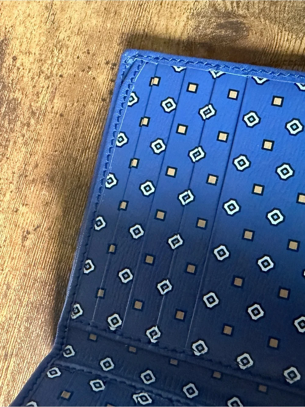 Gucci Royal Blue Leather Bi-Fold Wallet with Interlocking G Accent
